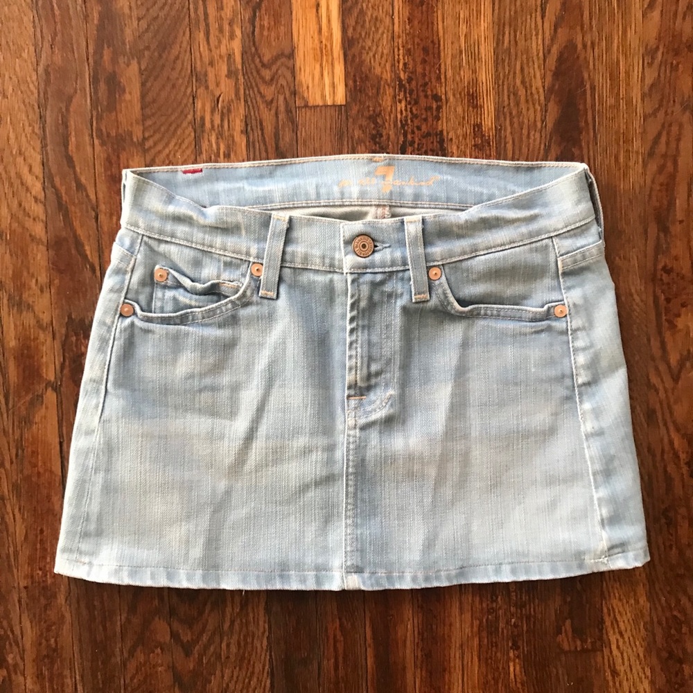 7 For All Man Kind Denim Mini Skirt